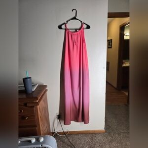 Pink Halter Sundress Maxi for Cocktail